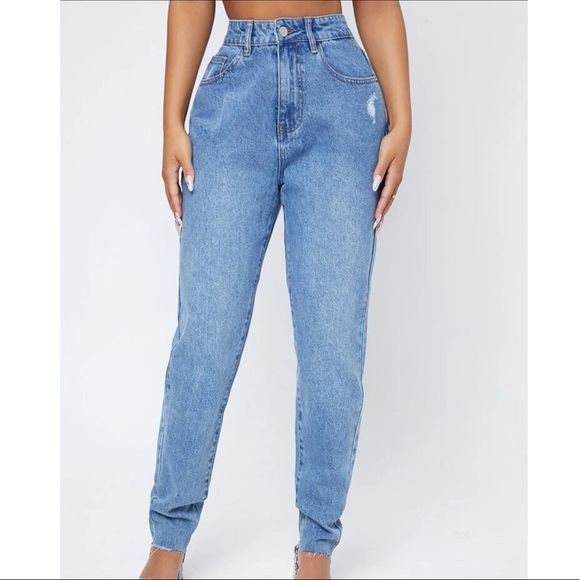SHEIN Denim - NWOT Shein Curvy High Waist Ripped Mom Jeans